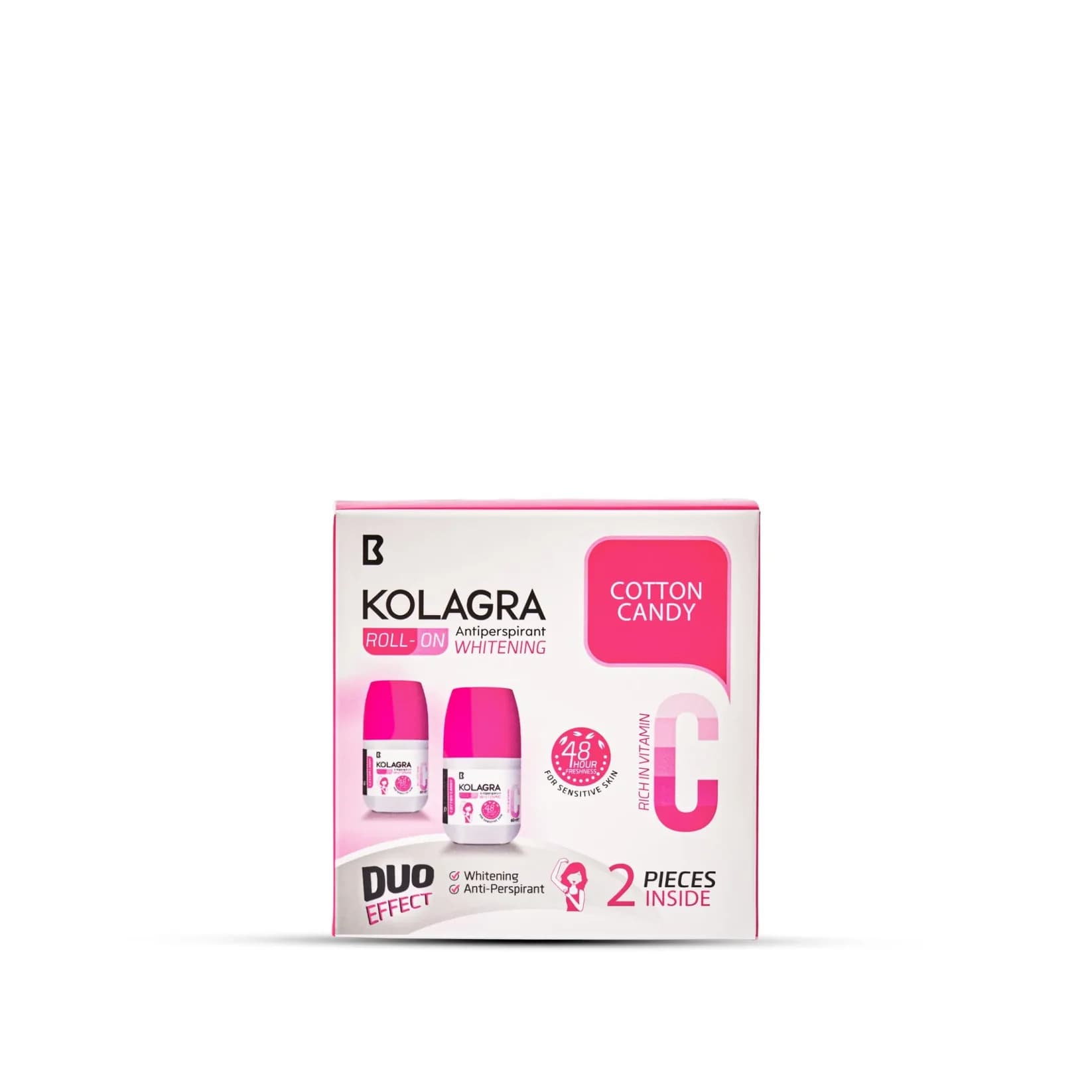 Kolagra whitening Roll on 21 promo pack 1+1 Cotton Candy