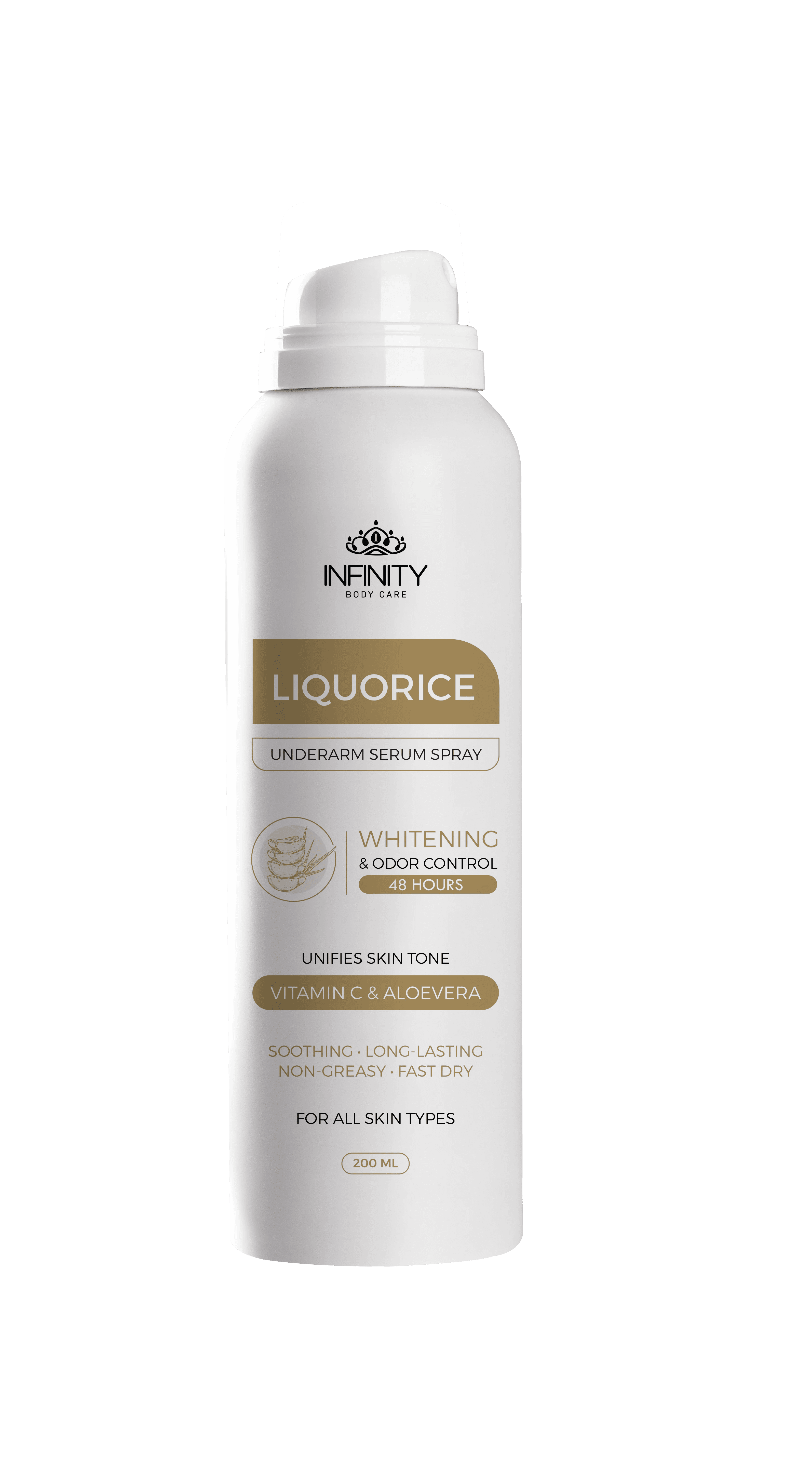 INFINITY LIQUORICE ALOEVERA UNDERARM SERUM SPRAY 200ML image