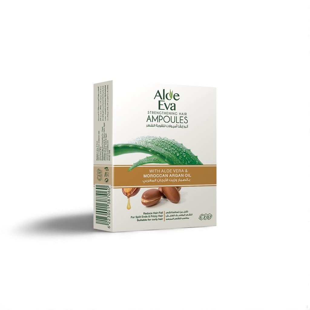 Aloe Eva Strengthening Hair Ampoules With Aloe Vera & Moroccan Argan Oil (4 Ampoules * 5 Ml) image