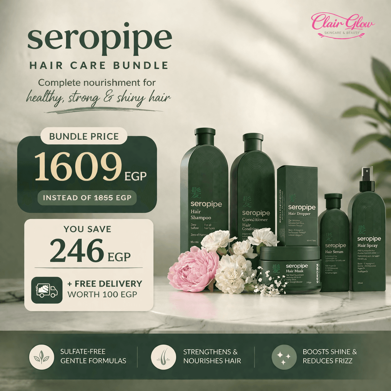 Seropipe Complete Hair Care Bundle – Nourish, Strengthen & Boost Hair Growth