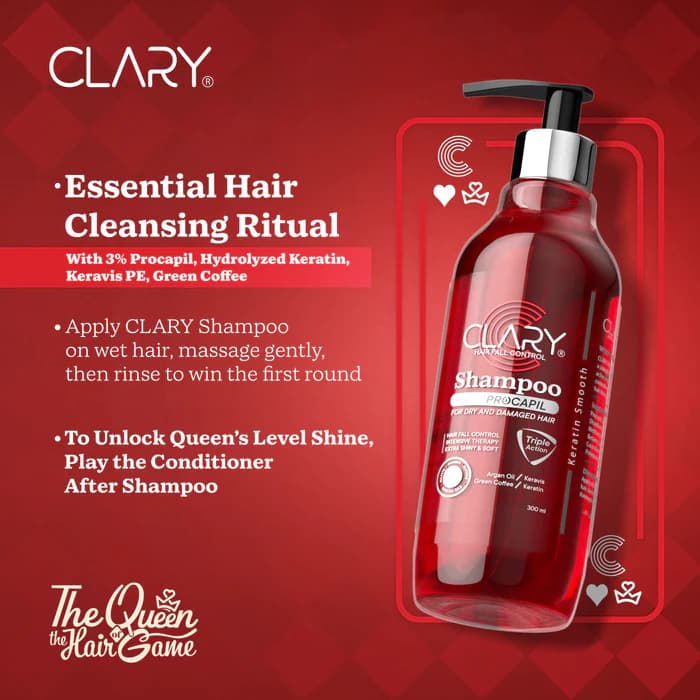 Clary Hair Shampoo 300 ml | Procapil, Argan Oil, Green Coffee