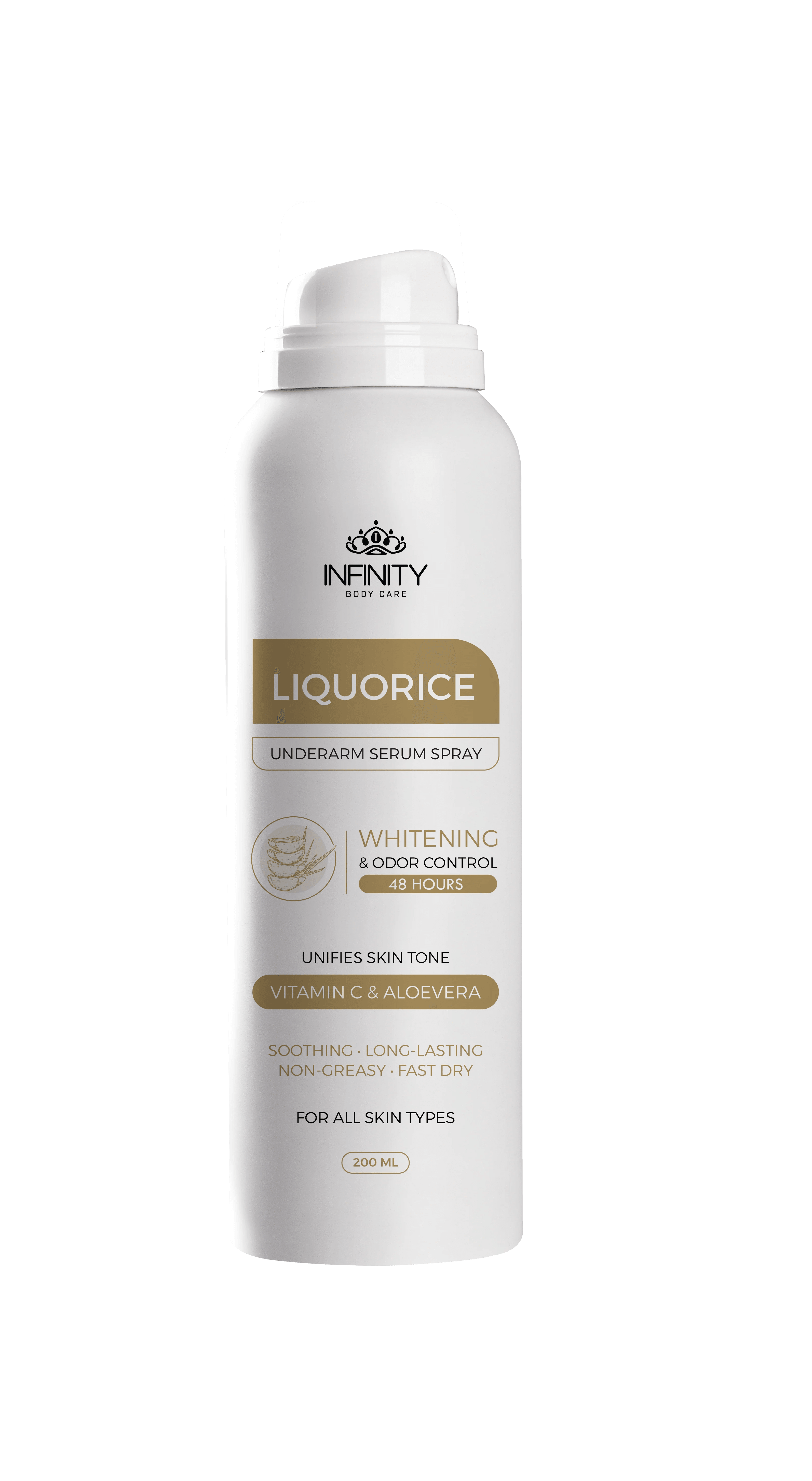 INFINITY LIQUORICE ALOEVERA UNDERARM SERUM SPRAY 200ML image
