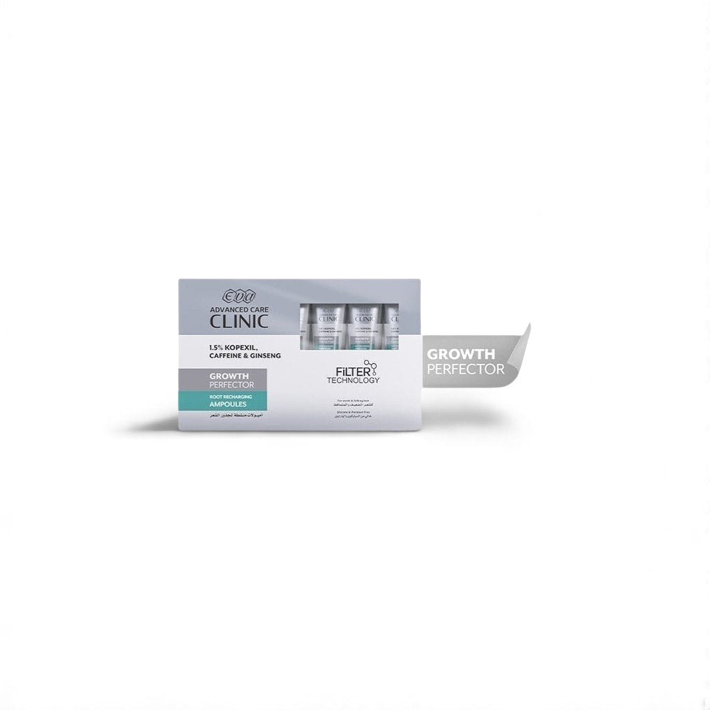 Eva Advanced Care Clinic Growth Perfector Root Recharging Ampoules For Weak & Falling Hair 6 Ml × 7 Ampoules image
