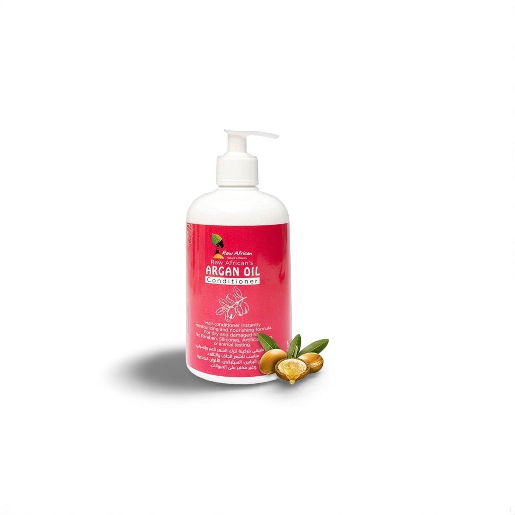 Raw African Argan Oil Conditioner Moisturizing Nourishing Dry & Damaged Hair Sulfate & Parabens Free 500 ml image