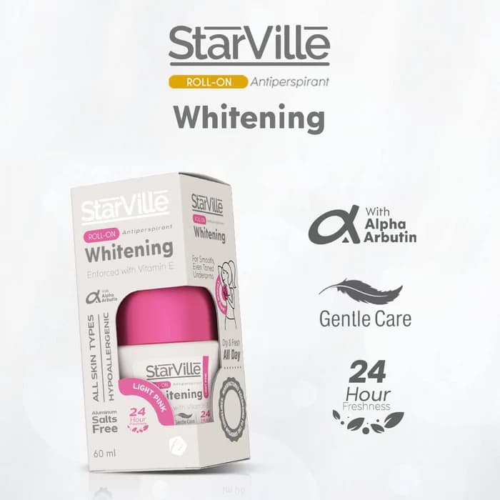 Starville Whitening Roll on Light Pink with Coconut Scent 60ml