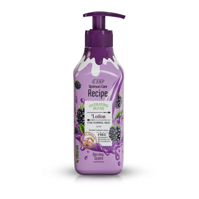 Eva Optimum Care Recipe Hydrating Blend Lotion For Normal Skin - Berries Scent 370 ml