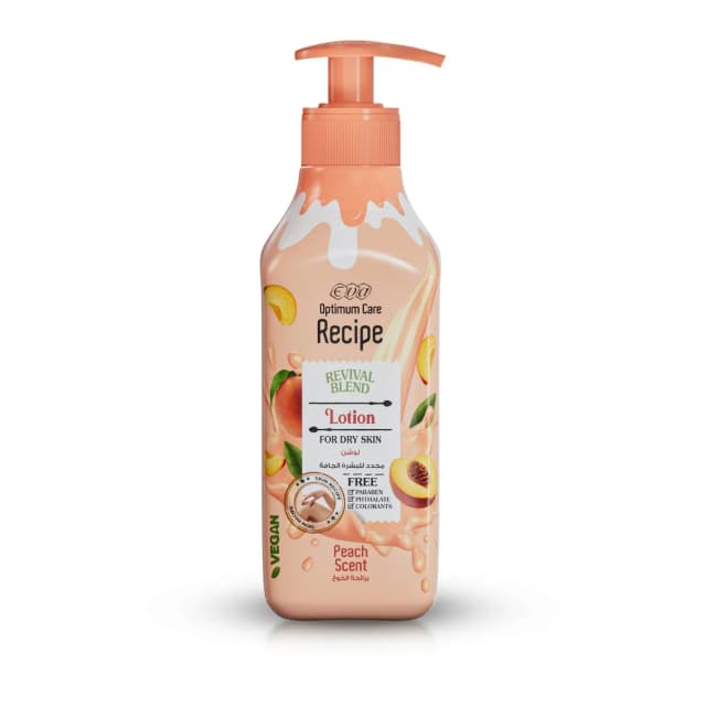 Eva Optimum Care Recipe Revival Blend Lotion For Dry Skin - Peach Scent 370 ml